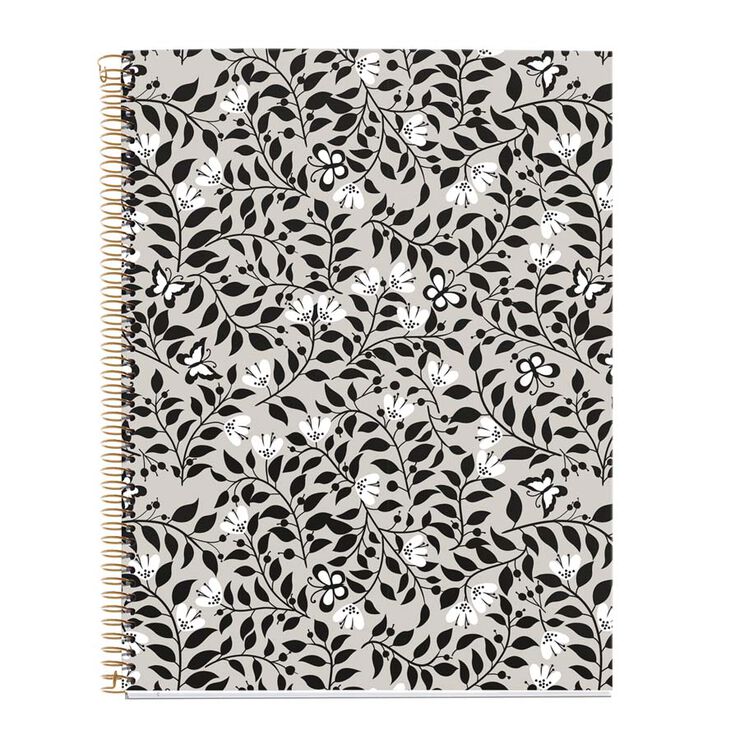 Nota Book-4 A4 MR Floral Negro 120H