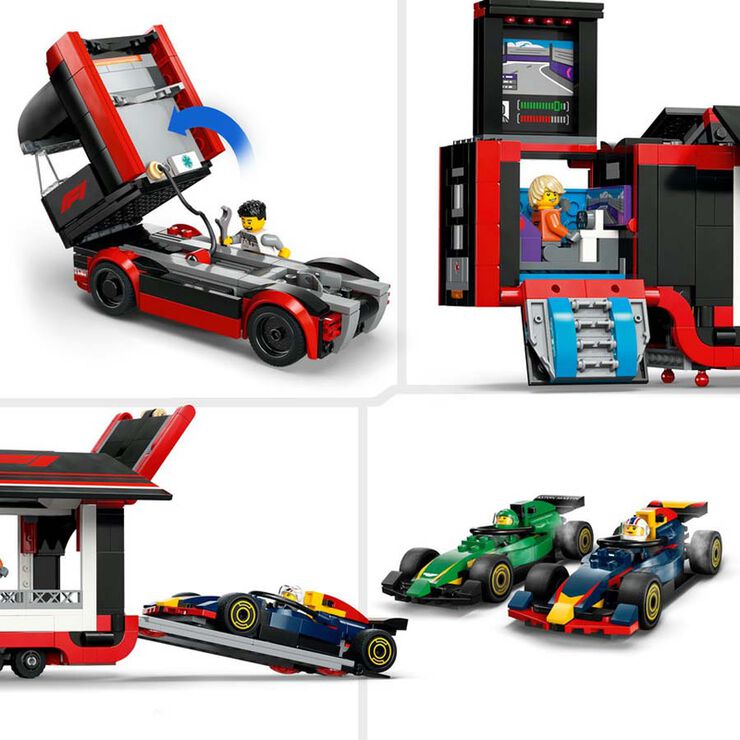 LEGO® LEGO City Camión de F1® con Coches de F1® RB20 y AMR24 60445