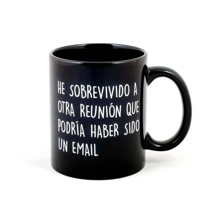 Taza ''He sobrevivido a otra reunión''