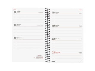 Agenda Finocam Year Setmana Vista Horitzontal 2027 Castell&agrave; Negre