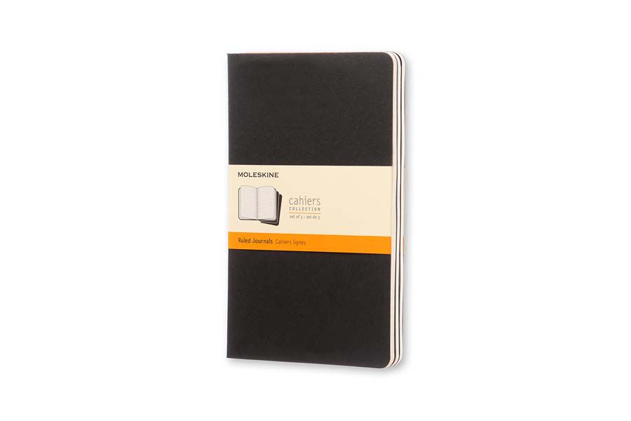 Pack 3 Libretas Moleskine L negro raya