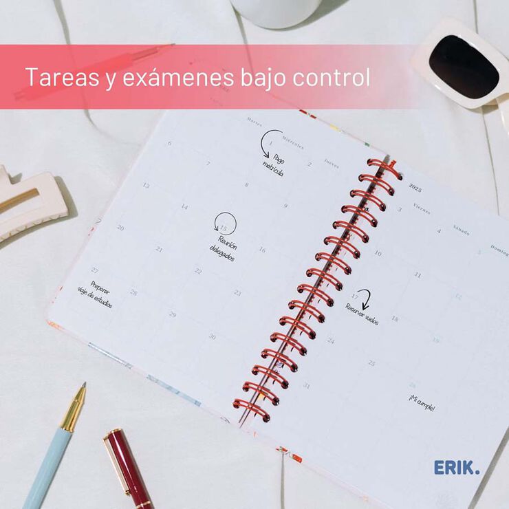 Agenda escolar Erik A5 setm/vista castellà 2025-26 Ana Marin La dolce vita