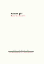 Cantar qu&eacute;