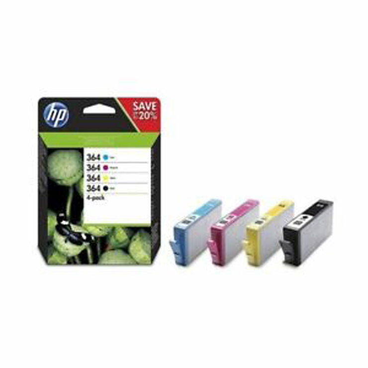 Cartutxos HP tinta negre i colors 4 unitats