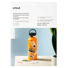 Cricut Sticker imprimible impermeable A4 transparente holográfico 5 hojas