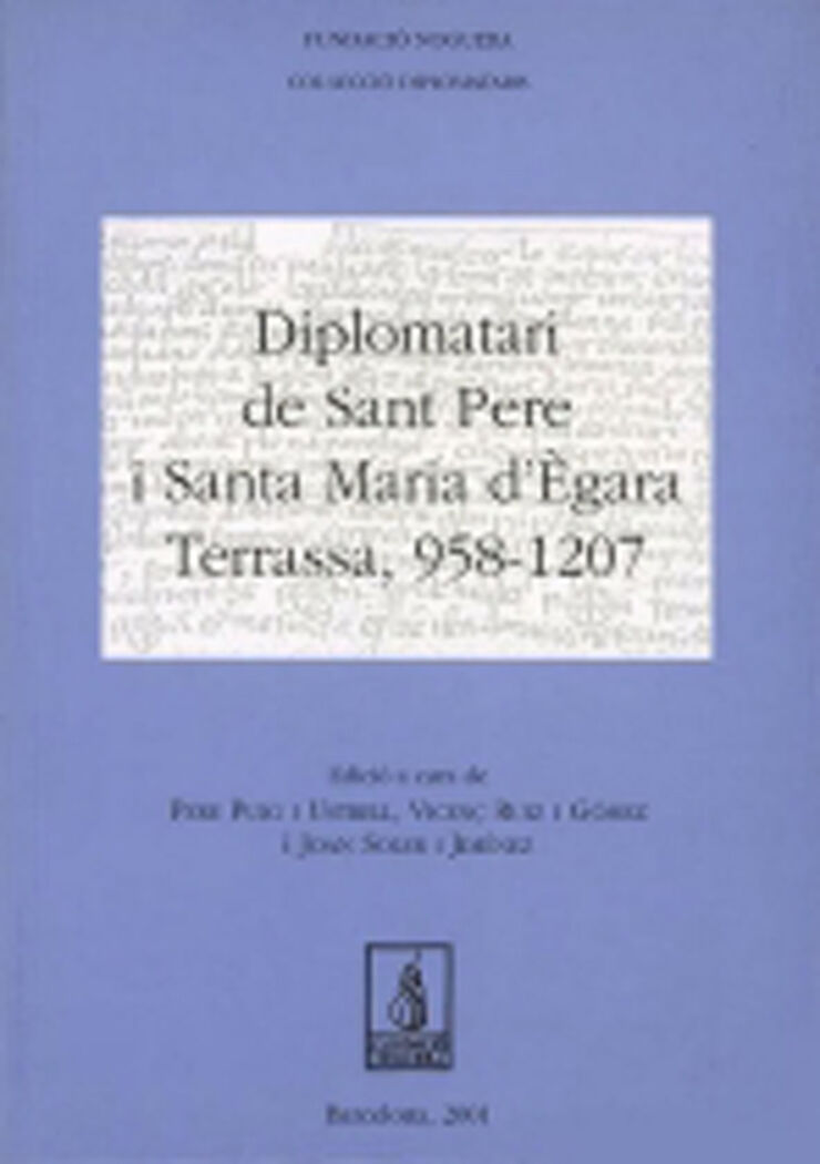Diplomatari de Sant Pere i Santa Maria d'&Egrave;gara