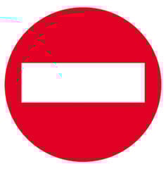 Pictograma adhesivo Apli ''No Pasar'' 114x114mm