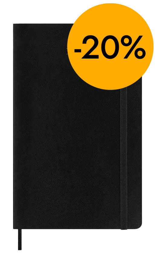 Agenda Moleskine 12 mesos setm/vista 2026 tapa tova L negre