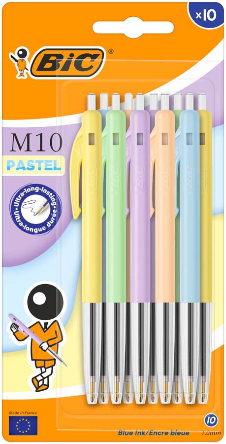 Bol&iacute;graf Bic M10 Pastel 10 colors