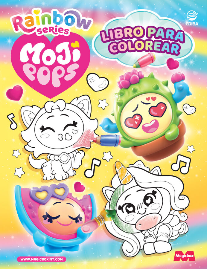 Libro para colorear Moji Pops - Serie Pearl - Espa&ntilde;a