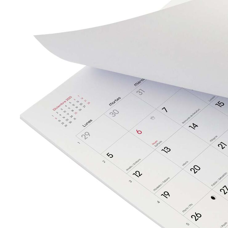 Calendario bloc imán Finocam Chic Escribir S 2026 castellano blanco