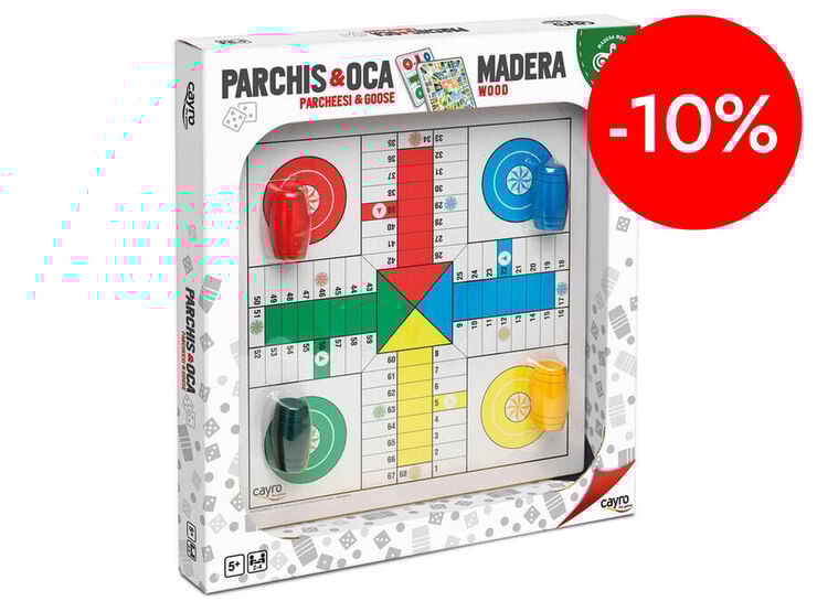 Tauler de parx&iacute;s i joc de l'Oca de fusta