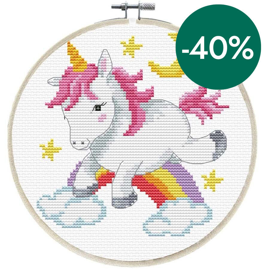 Kit Punt de creu Ladybird bastidor Unicorn