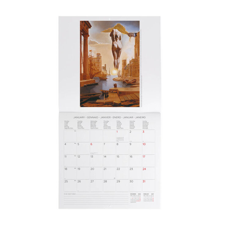 Calendario Legami 30x29 Pared Dal&iacute; Multiling&uuml;e 2027