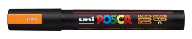 Rotulador Posca PC-5M 1,8-2,5mm naranja fluorescente