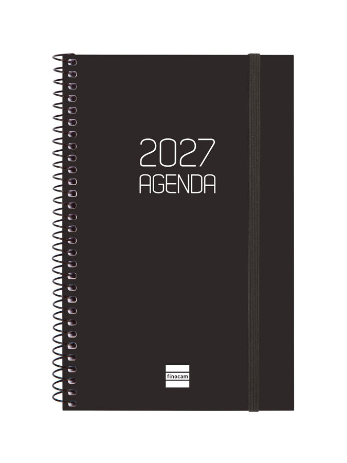 Agenda Finocam Opaque Semana Vista Horizontal 2027 Catal&aacute;n Negro