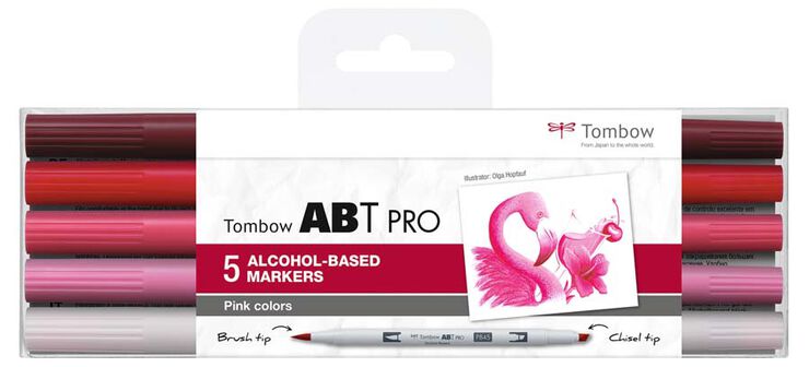 Retolador Tombow Abt Pro Dual Brush roses 5 colors