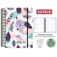 Agenda Paperblanks 16 Meses Espiral Semana/Vista Catal&aacute;n 2026-2027 Maths Pluma