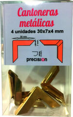 Esquineras Precision Metal oro 4u