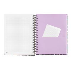 Agenda Miquel Rius 18 Meses Wire-O Plus sem/vista multiling&uuml;e 2026-2027 Lilac