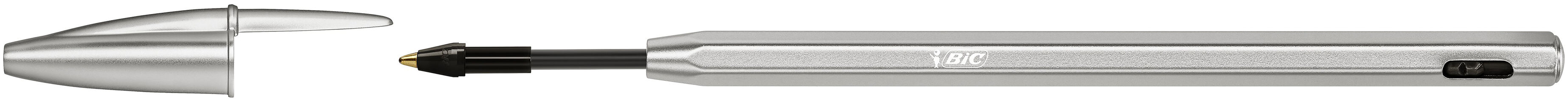 Bolígraf Bic Cristal Renew Metal + 2 recanvis negre
