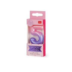 Espelma Legami rosa/lila núm.5