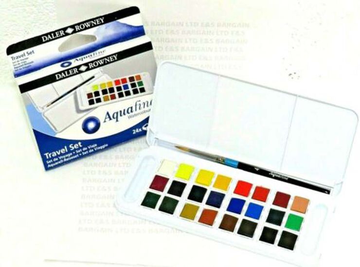 Acuarela Aquafine Daler Rowney Travel 24 colores Acuarela Aquafine Daler Rowney Travel 24 colores