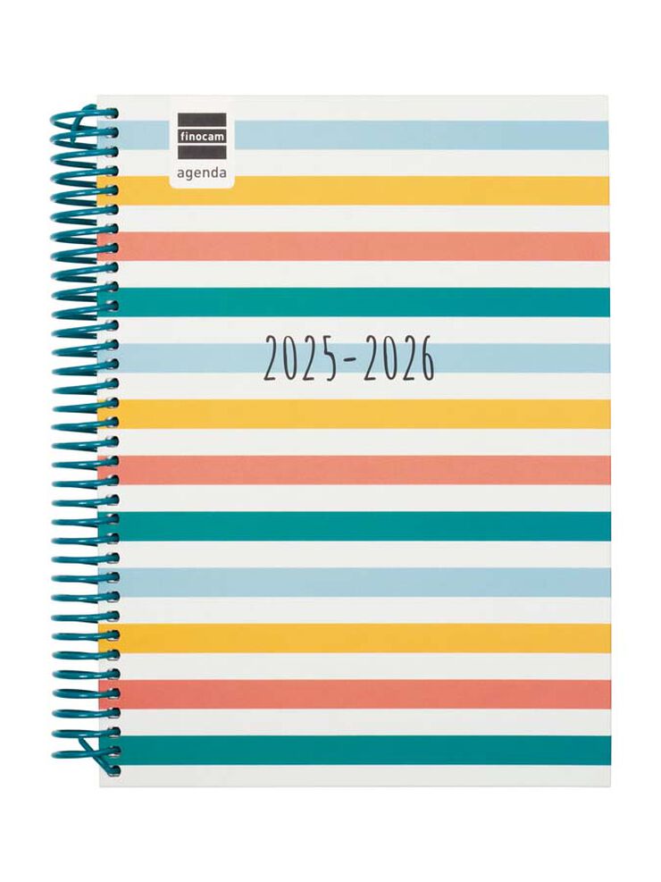 Agenda Finocam escolar Diva 1/4 día/pág cat 2025-26 colors