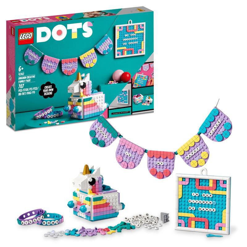 LEGO&reg; DOTS Pack Creativo Familiar: Unicornio de Juguete 41962