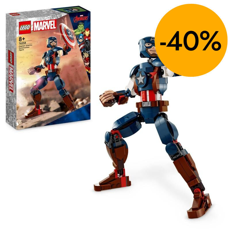 LEGO&reg; Marvel Figura de Construcci&oacute;n Capit&aacute;n Am&eacute;rica 76258