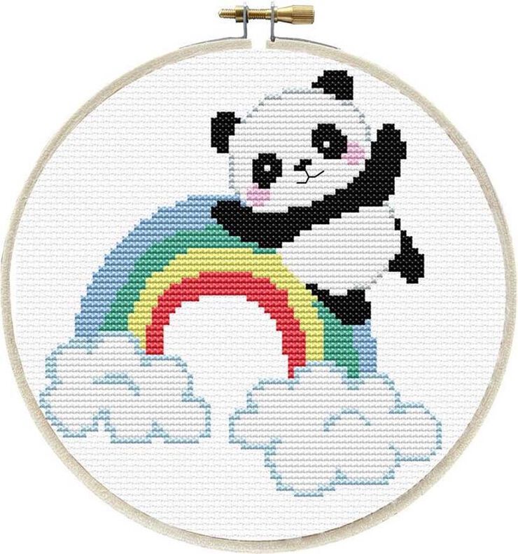 Kit Punto de cruz Ladybird bastidor Panda