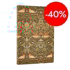 Agenda Paperblanks Flexi Aves W.Morris Mini apaisada sem/vista caso 2026