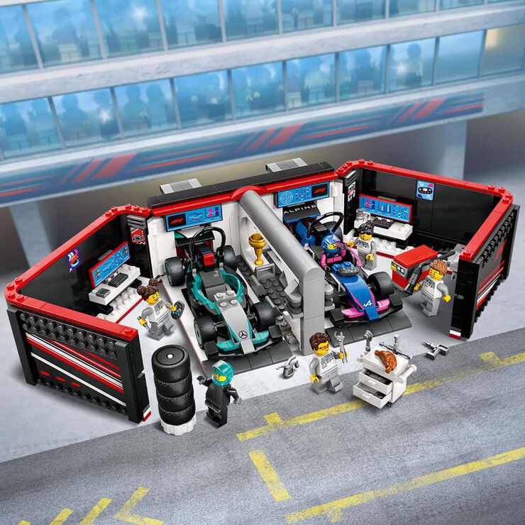 LEGO® LEGO City Garatge de F1® amb Cotxes Mercedes-AMG i Alpine 60444