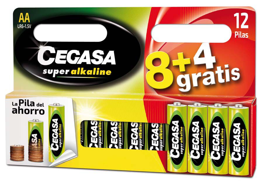 Piles Cegasa Alcalina LR6 8+4u