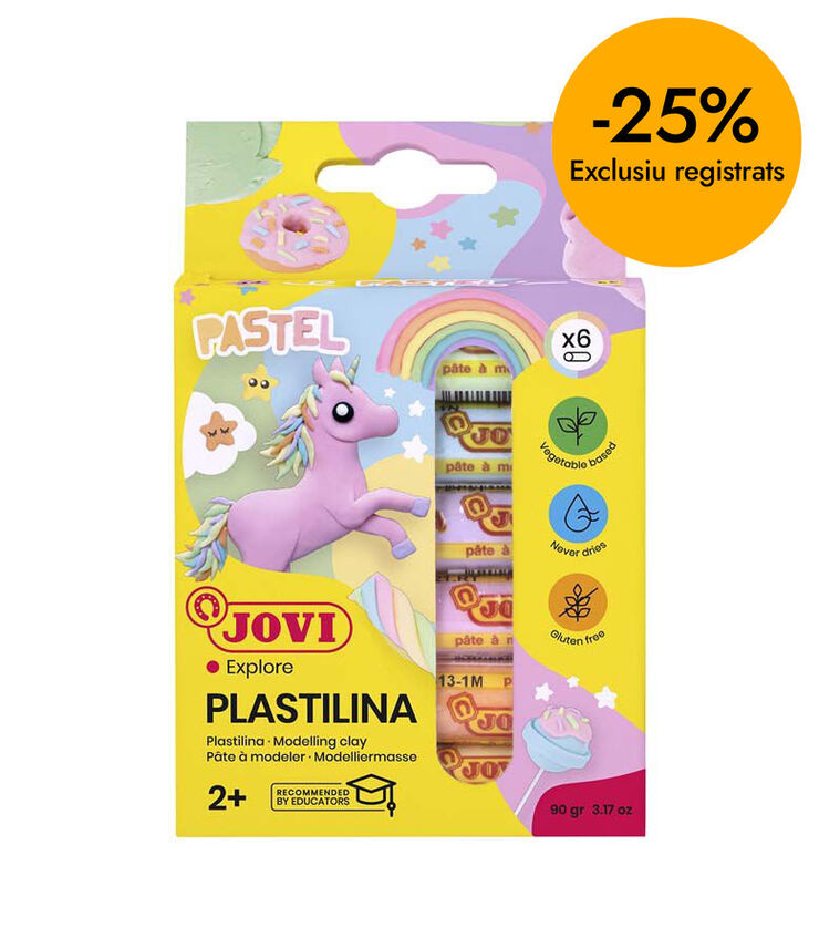 Plastilina Jovi Pastel 15g 6 colores