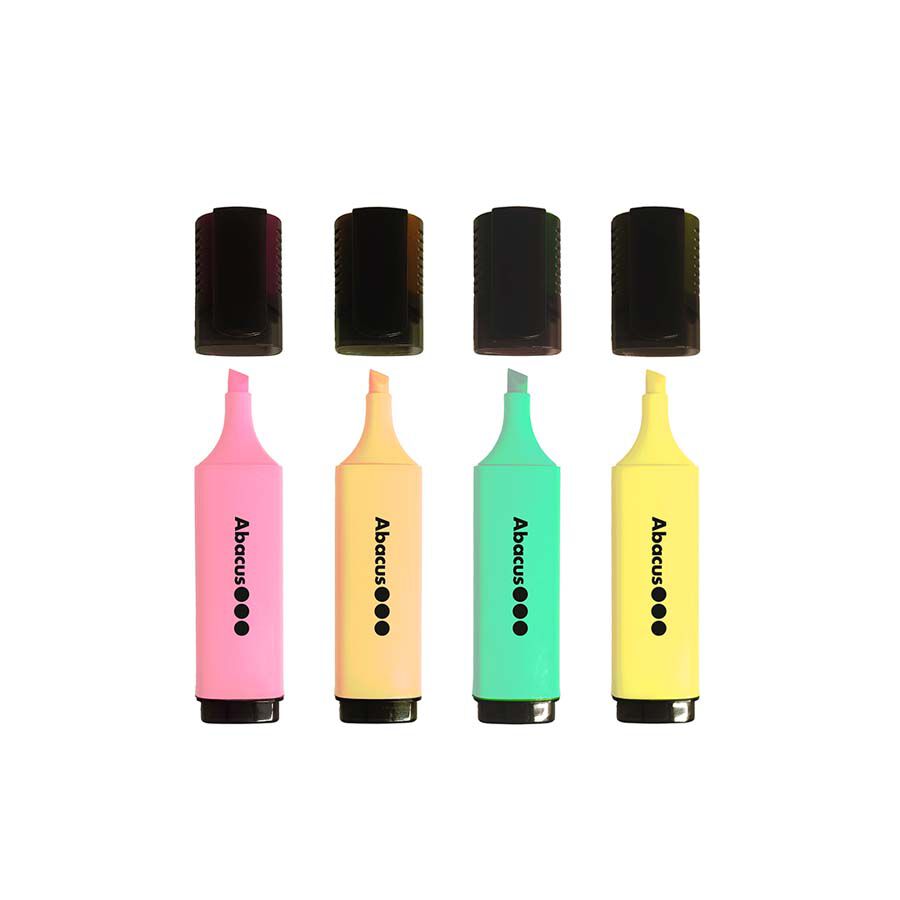 Marcador fluorescent Abacus pastel 4 colors