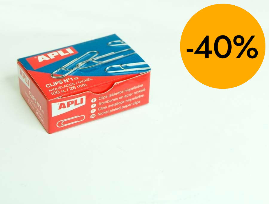 Clips Apli n&uacute;mero 1,5 100u