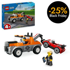 LEGO® City Camió Grua i Reparació del Cotxe Esportiu 60435