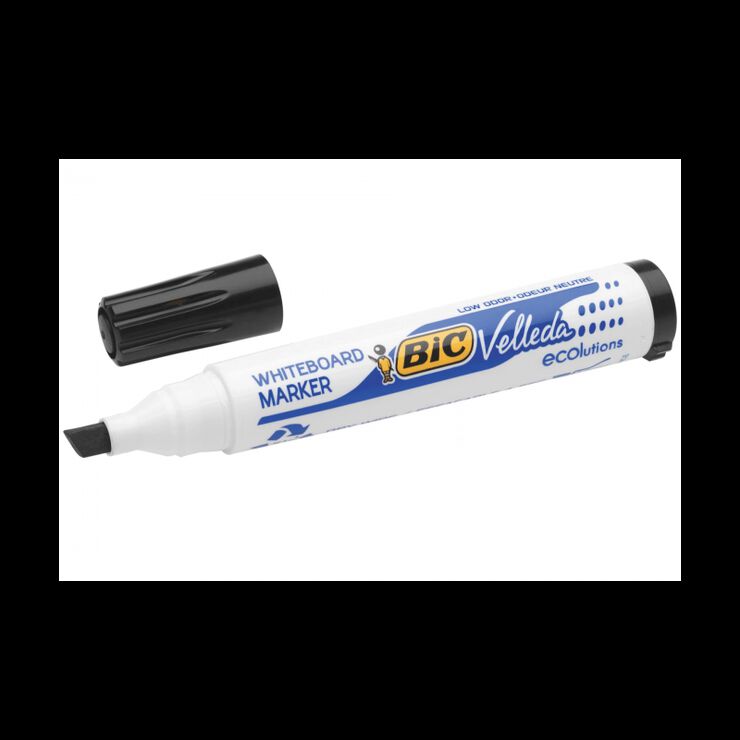 Rotuladores pizarra Bic Velleda Marker 1751 negro 12u
