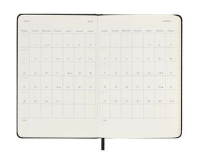 Agenda Moleskine 12m sem/vista 2025 horizontal Pocket negro