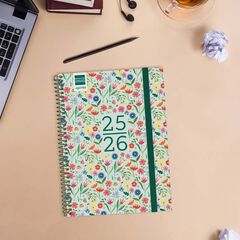 Agenda Finocam escolar Secundaria 1/4 sem/vista cat 2025-26 fiori