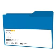 Subcarpeta Abacus A4 con pesta&ntilde;a 240g azul 10u