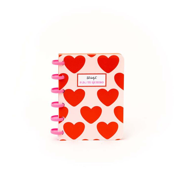 Set Libretas A6 + Washi Tapes Mr. Wonderful Te ​​quiero 3u
