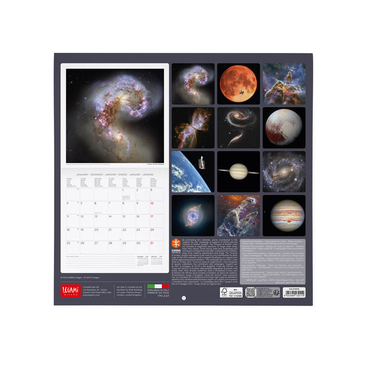 Calendario Legami 30x29 Pared Beyond Infinite Multiling&uuml;e 2027