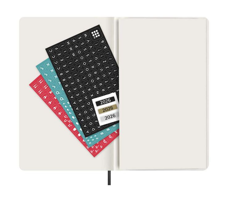 Agenda Moleskine 12 mesos setm/vista 2026 tapa tova L negre