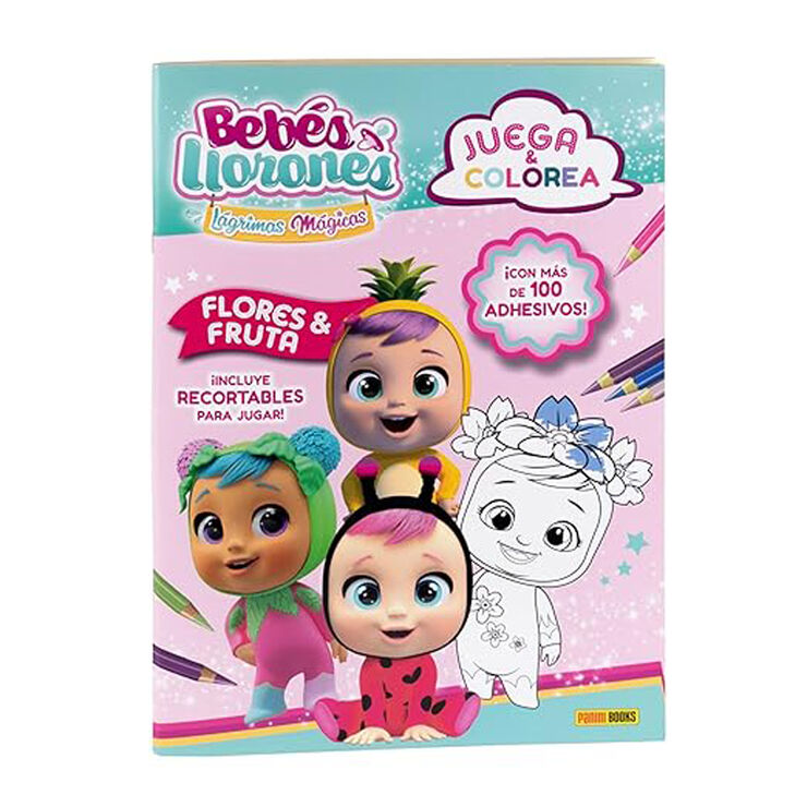 ¡Juega y Colorea con los bebés! Flores & Frutas