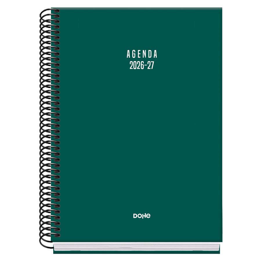 Agenda Escolar Dohe Espiral A5 sem/vista castellano 2026-2027 Vibes verde
