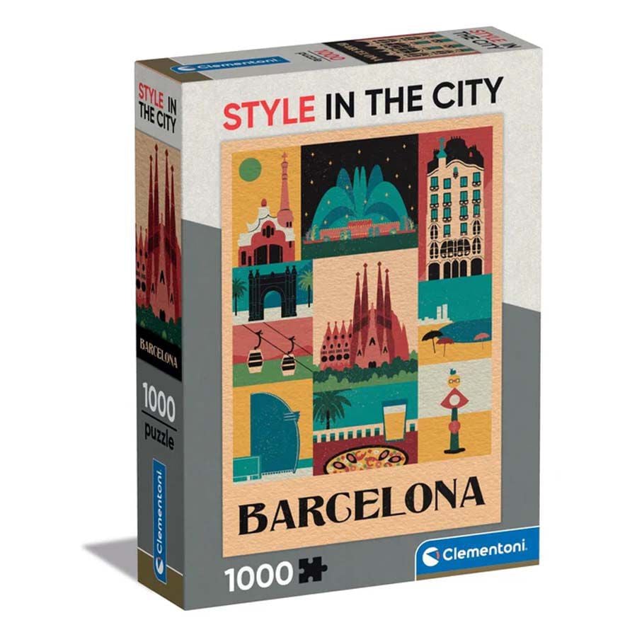 Puzzle Style In The City Barcelona  1000 piezas