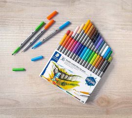 Rotuladores Staedtler doble punta 72 colores