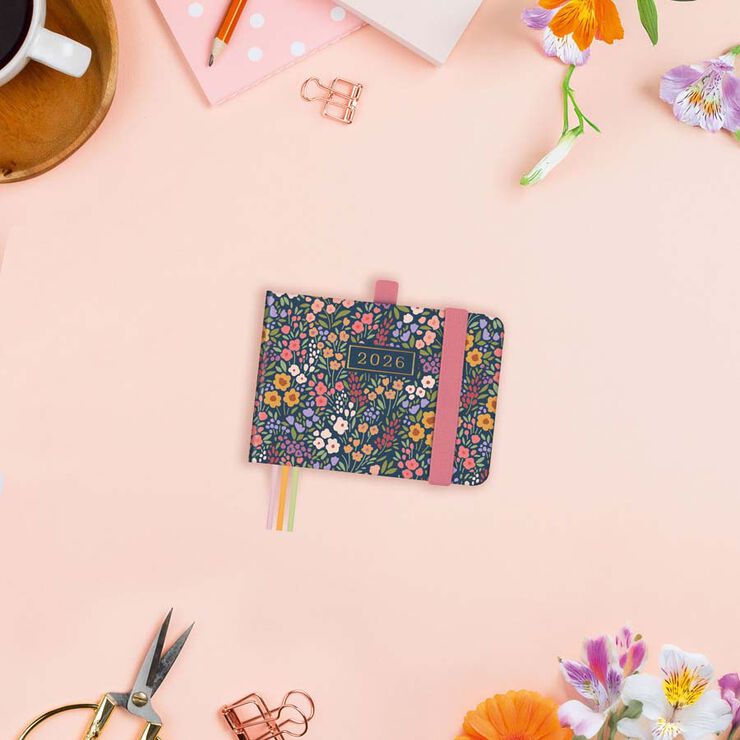 Agenda Finocam Design M0 sem/vista vertical cat 2026 Flora